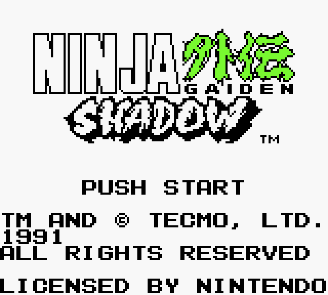 Ninja Gaiden Shadow Title Screen